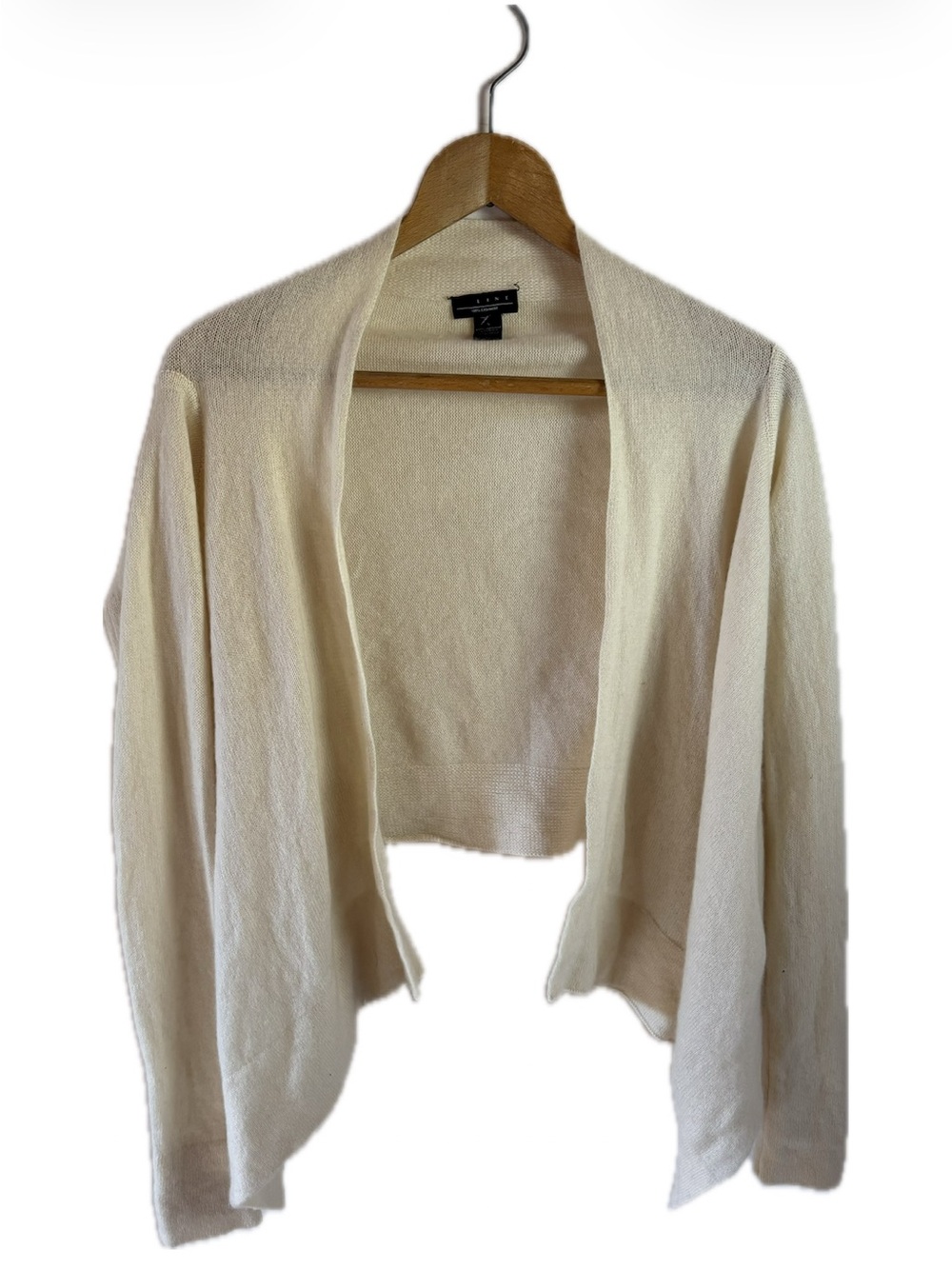 Line 100% Cashmere Cream Wrap-Front Sweater